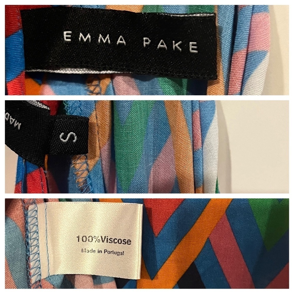 Emma Pake Emilia Maxi Dress sz: S Colorful Printed Lightweight Beach Cover Up - Picture 7 of 7